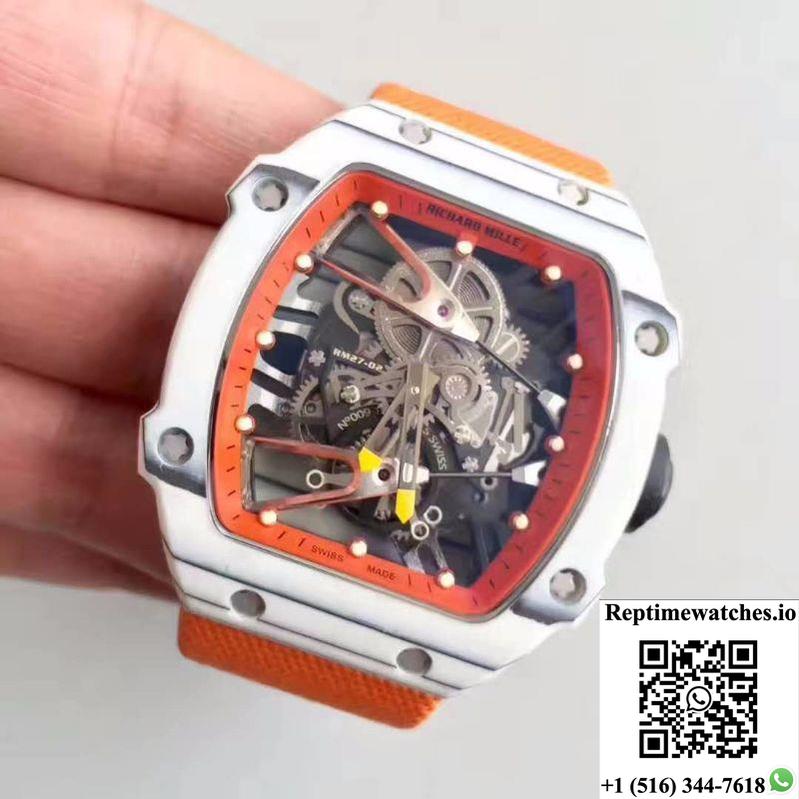 Richard Mille Rm27-02 Forged Carbon Black And Skeleton Dial-Rep Time Watches