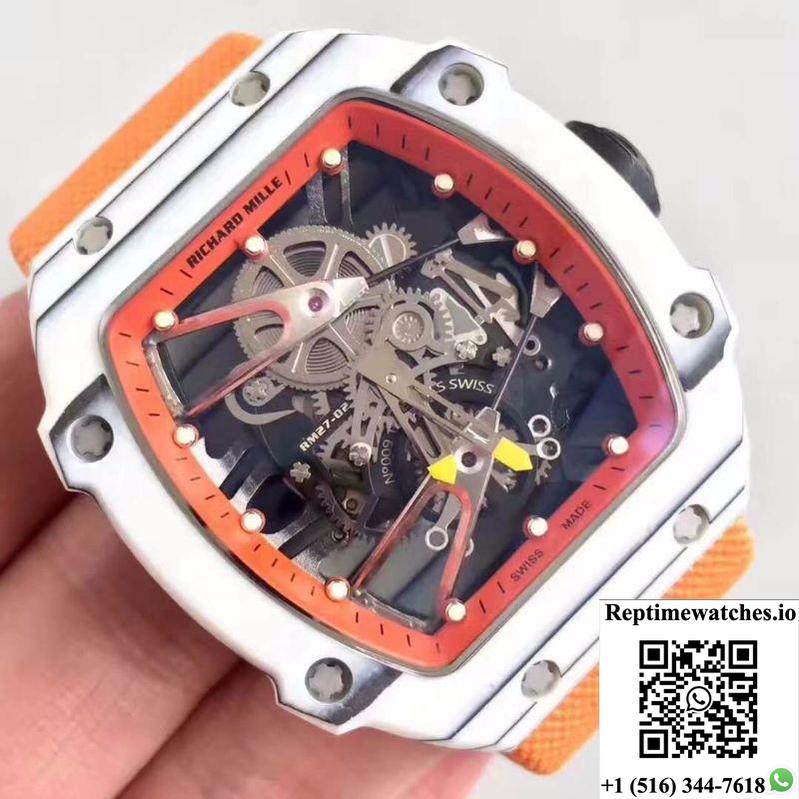 Richard Mille Rm27-02 Forged Carbon Black And Skeleton Dial-Rep Time Watches