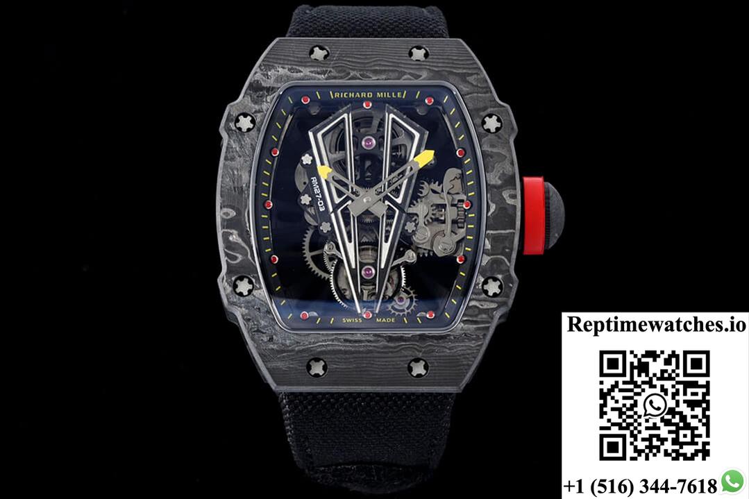 Richard Mille Rm27-03 Rafael Nadal Tourbillon Rm Factory Carbon Fiber Skeleton-Rep Time Watches