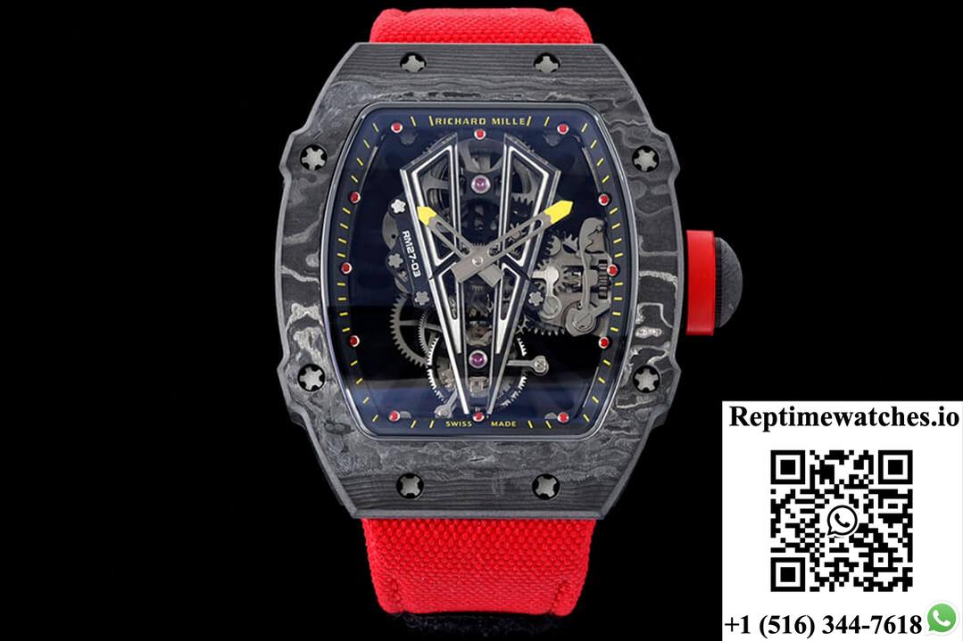Richard Mille Rm27-03 Rafael Nadal Tourbillon Rm Factory Carbon Fiber-Rep Time Watches