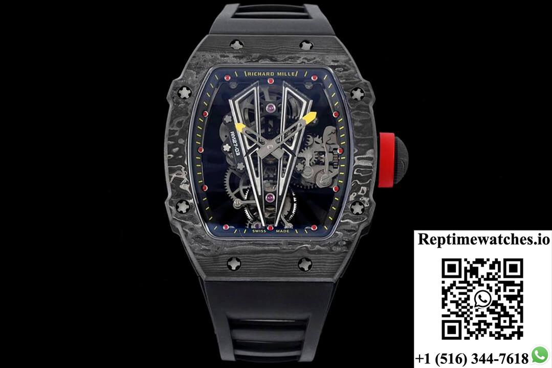 Richard Mille Rm27-03 Rafael Nadal Tourbillon Rm Factory Rubber Strap-Rep Time Watches