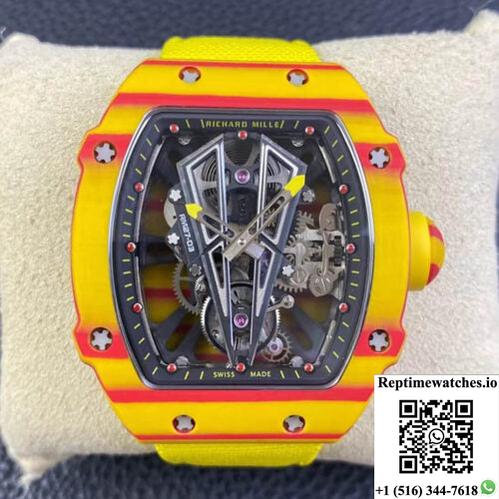 Richard Mille Rm27-03 Rafael Nadal Tourbillon Rm Factory Yellow Strap-Rep Time Watches