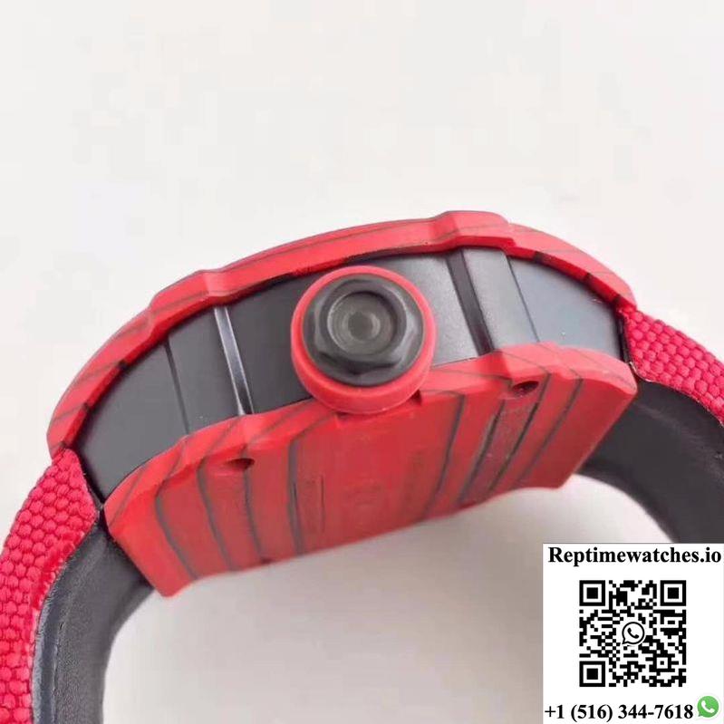 Richard Mille Rm27-03 Red Forged Carbon Black Skeleton Dial-Rep Time Watches