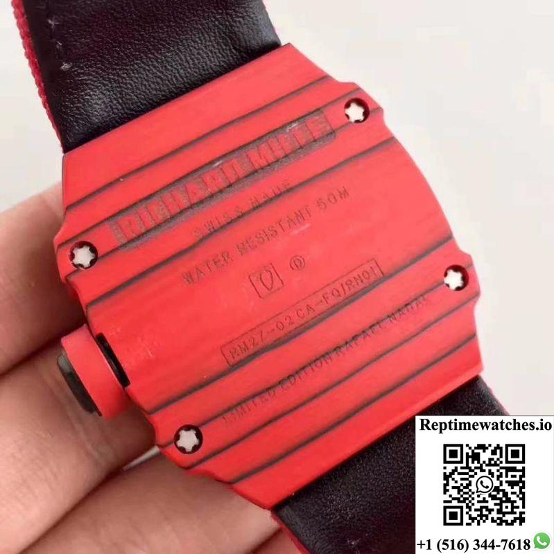 Richard Mille Rm27-03 Red Forged Carbon Black Skeleton Dial-Rep Time Watches
