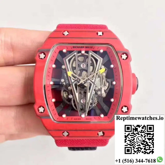 Richard Mille RM27-03 Red Forged Carbon Black Skeleton Dial - Watches