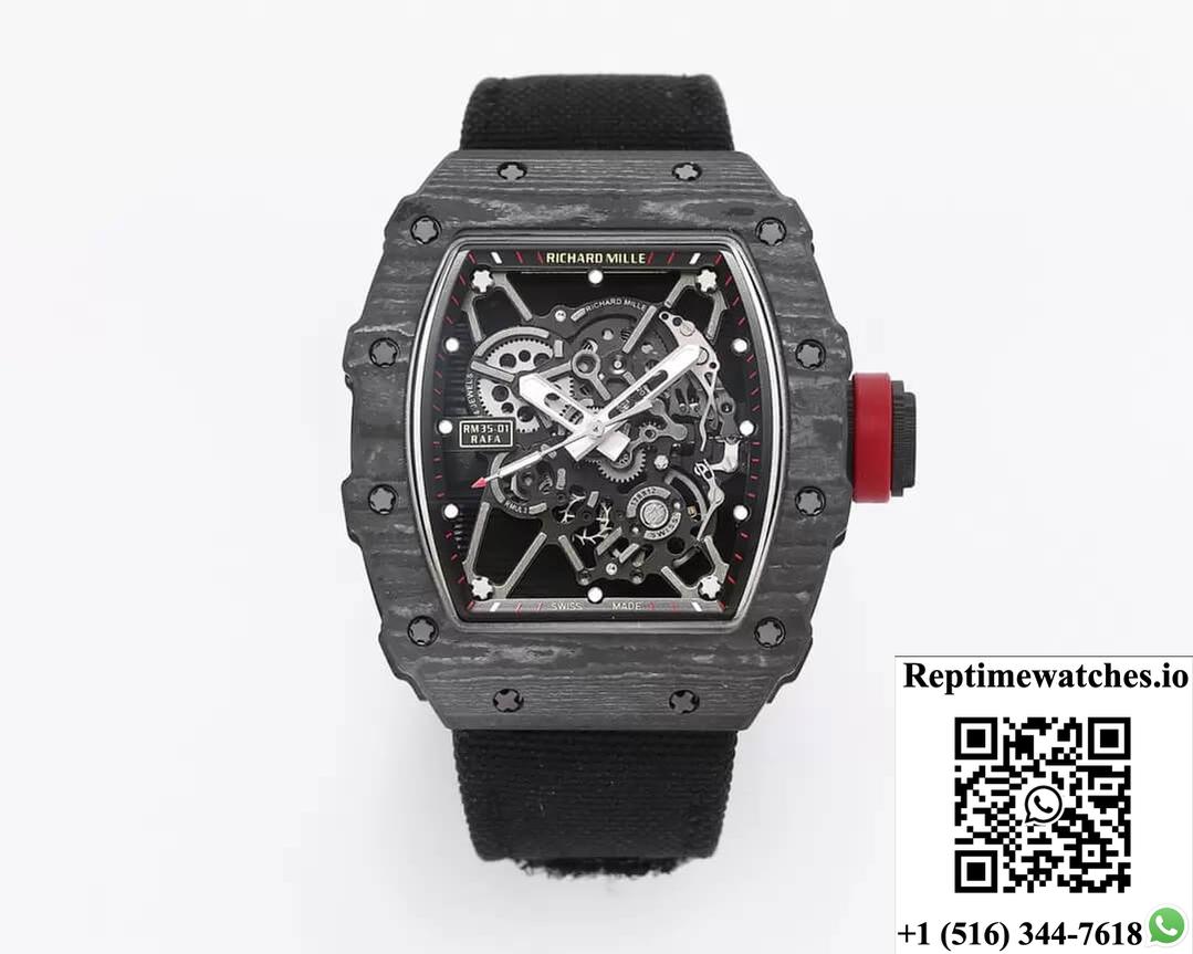 Richard Mille Rm35-01 Bbr Factory Black Carbon Fiber Case-Rep Time Watches