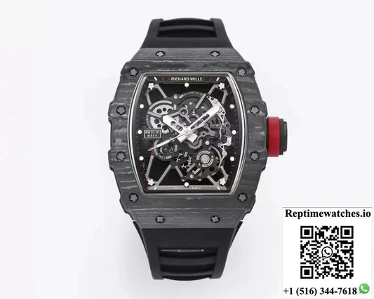 Richard Mille RM35-01 BBR Factory Black Rubber Strap - Watches