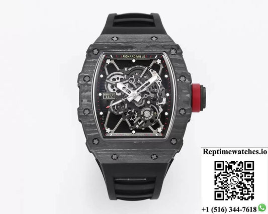 Richard Mille Rm35-01 Bbr Factory Black Rubber Strap-Rep Time Watches