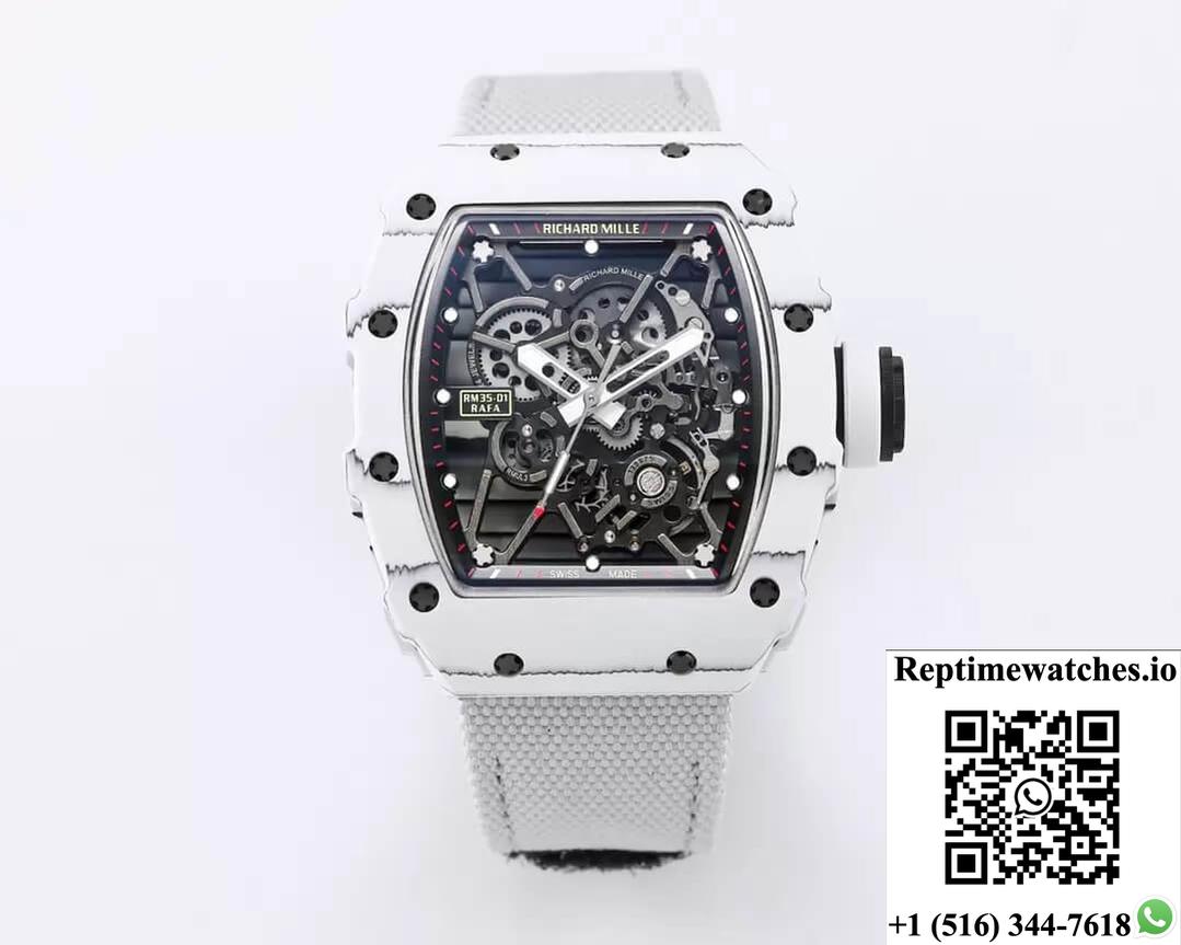 Richard Mille Rm35-01 Bbr Factory White Carbon Fiber Case-Rep Time Watches
