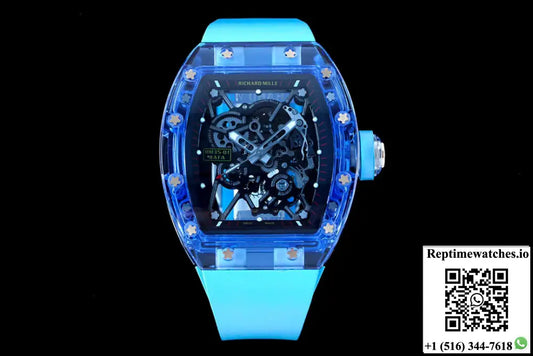 Richard Mille RM35-01 RM Factory Blue Rubber Strap - Watches