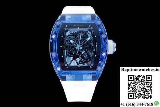 Richard Mille Rm35-01 Rm Factory Blue Skeleton Dial-Rep Time Watches