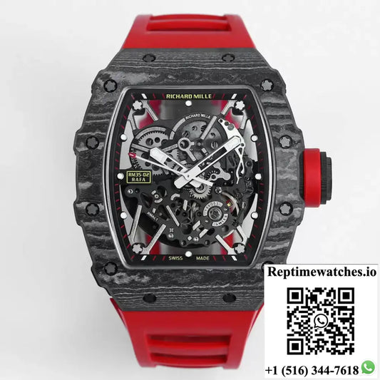 Richard Mille RM35-02 BBR Factory Red Rubber Strap - Watches