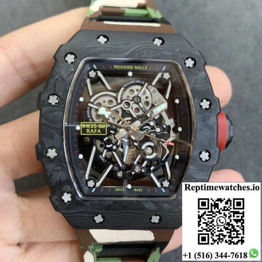 Richard Mille RM35-02 KV Factory V3 Carbon Fiber Camouflage Strap AF Factory