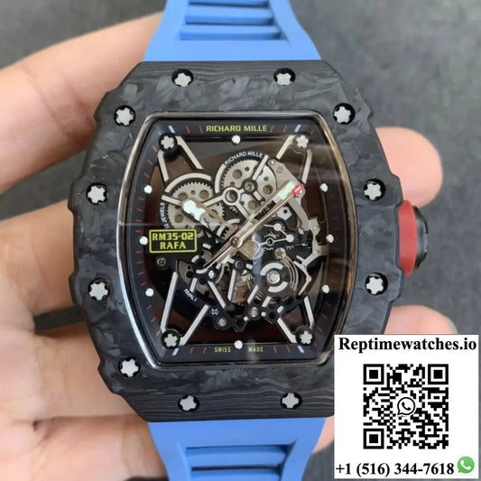 Richard Mille RM35-02 KV Factory V3 Carbon Fiber Shell Hollow Dial AF Factory
