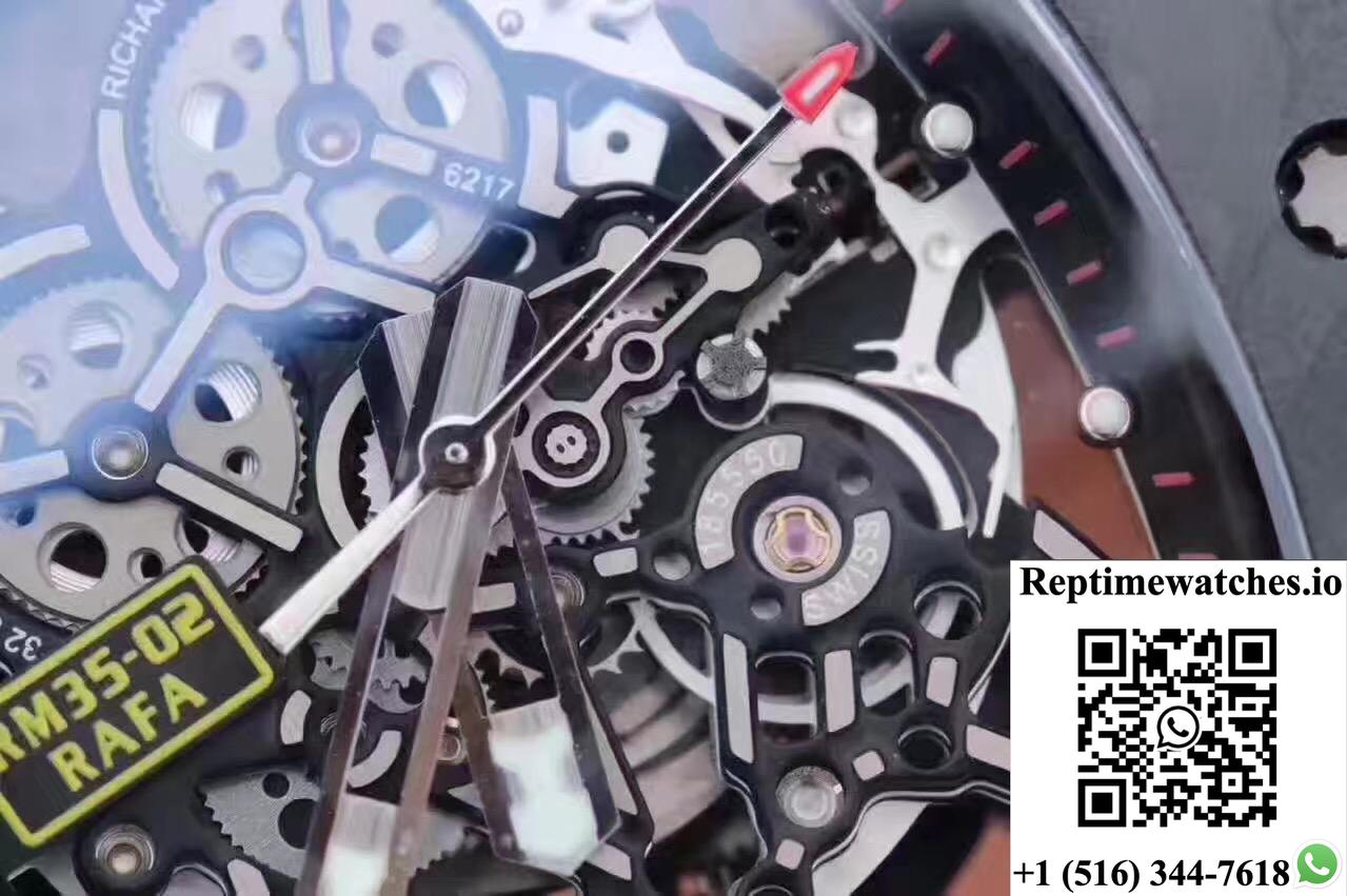 Richard Mille Rm35-02 Rafael Nadal Kv Factory Black Skeleton Dial-Rep Time Watches