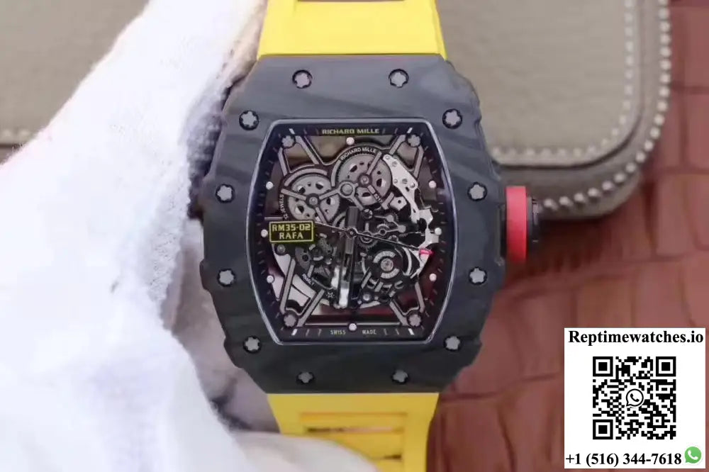 Richard Mille RM35-02 Rafael Nadal KV Factory Black Skeleton Dial - Watches