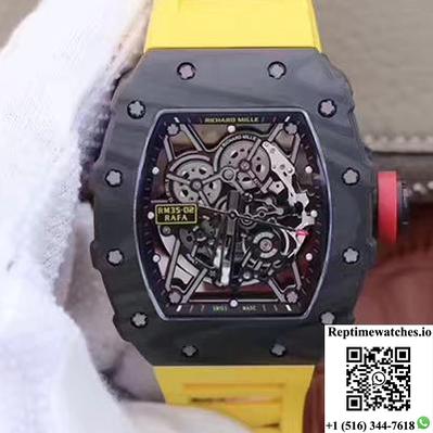 Richard Mille Rm35-02 Rafael Nadal Kv Factory Black Skeleton Dial-Rep Time Watches