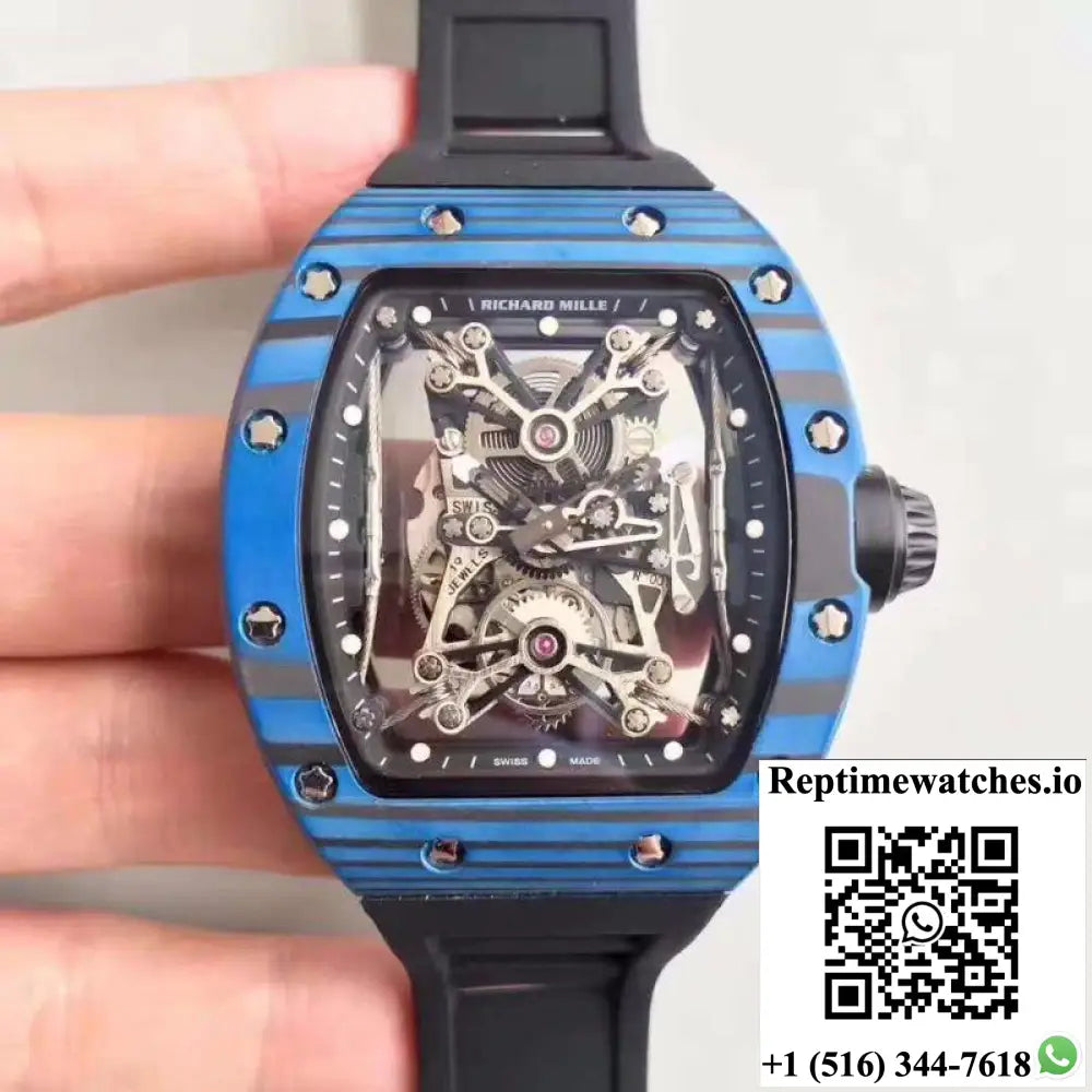 Richard Mille RM50-27-01 NTPT Blue Forged Carbon Skeleton Dial - Watches