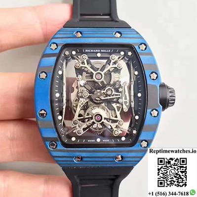 Richard Mille Rm50-27-01 Ntpt Blue Forged Carbon Skeleton Dial-Rep Time Watches