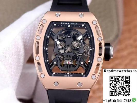 Richard Mille Rm52-01 Tourbillon Jb Factory Ceramic Skull Dial-Rep Time Watches