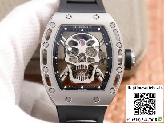 Richard Mille RM52-01 Tourbillon JB Factory Titanium Alloy Skull Dial - Watches