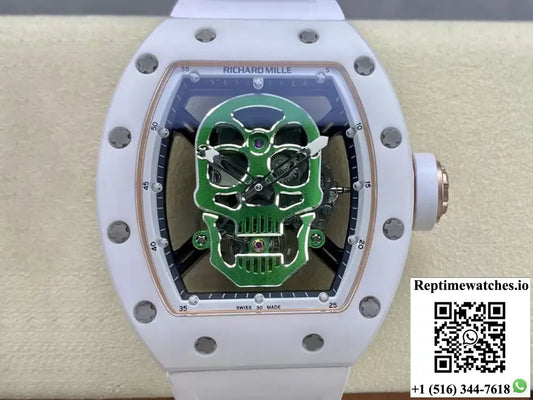 Richard Mille RM52-01 YS Factory Green Skull Tourbillon Dial - Watches