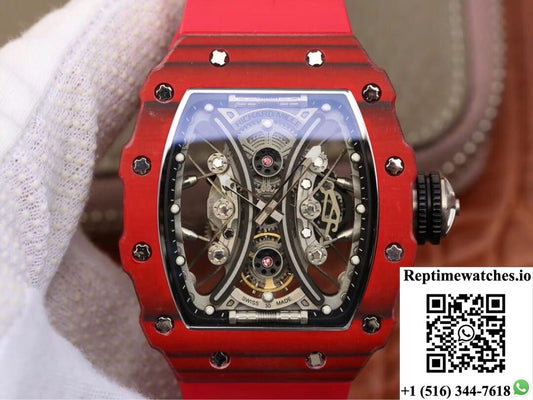 Richard Mille Rm53-01 Kv Factory Tpt Carbon Fiber Skeleton Dial-Rep Time Watches
