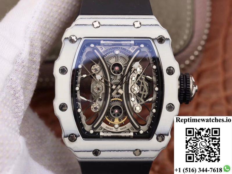 Richard Mille Rm53-01 White Ceramic Case Skeleton Dial-Rep Time Watches