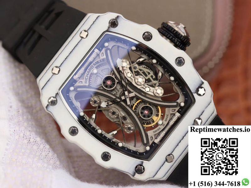 Richard Mille Rm53-01 White Ceramic Case Skeleton Dial-Rep Time Watches