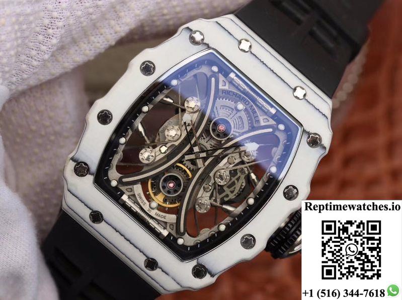Richard Mille Rm53-01 White Ceramic Case Skeleton Dial-Rep Time Watches