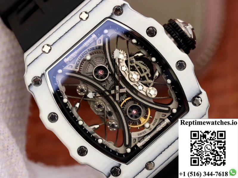 Richard Mille Rm53-01 White Ceramic Case Skeleton Dial-Rep Time Watches