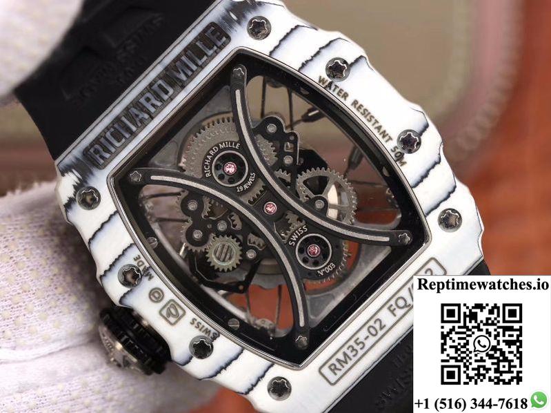 Richard Mille Rm53-01 White Ceramic Case Skeleton Dial-Rep Time Watches