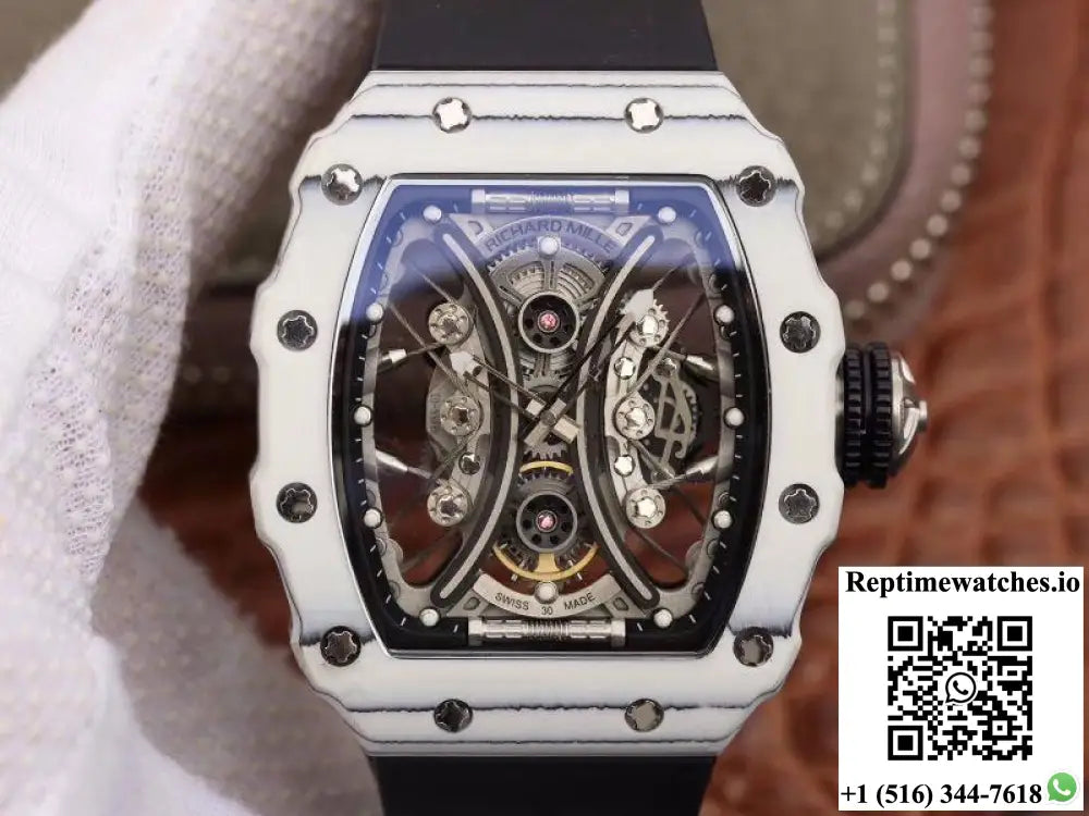 Richard Mille RM53-01 White Ceramic Case Skeleton Dial - Watches