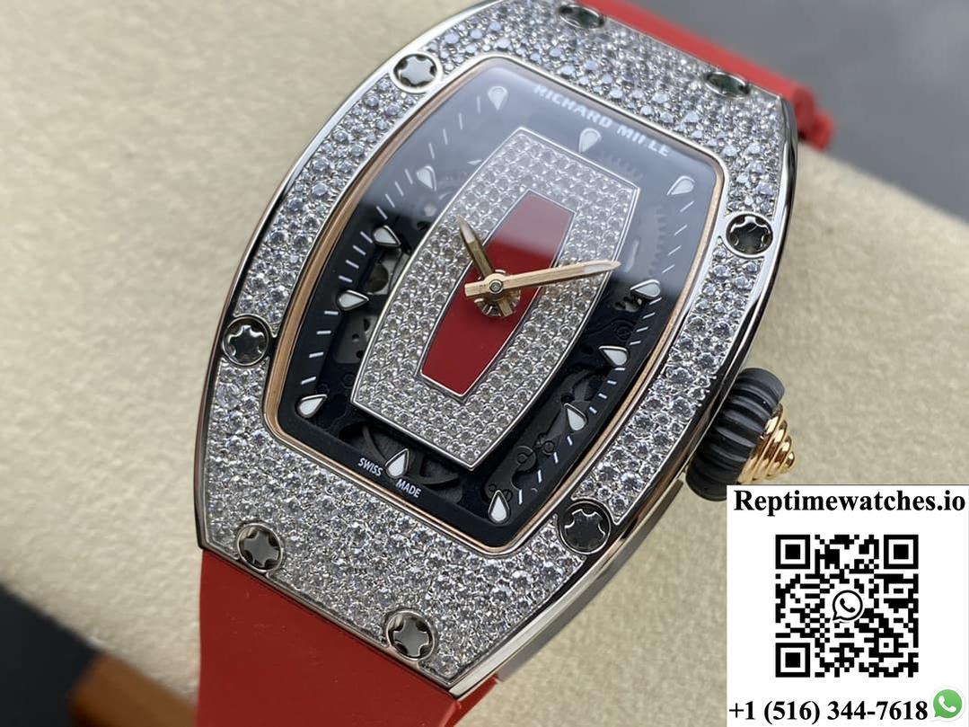 Richard Miller Ladies Rm07-01 Bba Factory Rubber Strap-Rep Time Watches