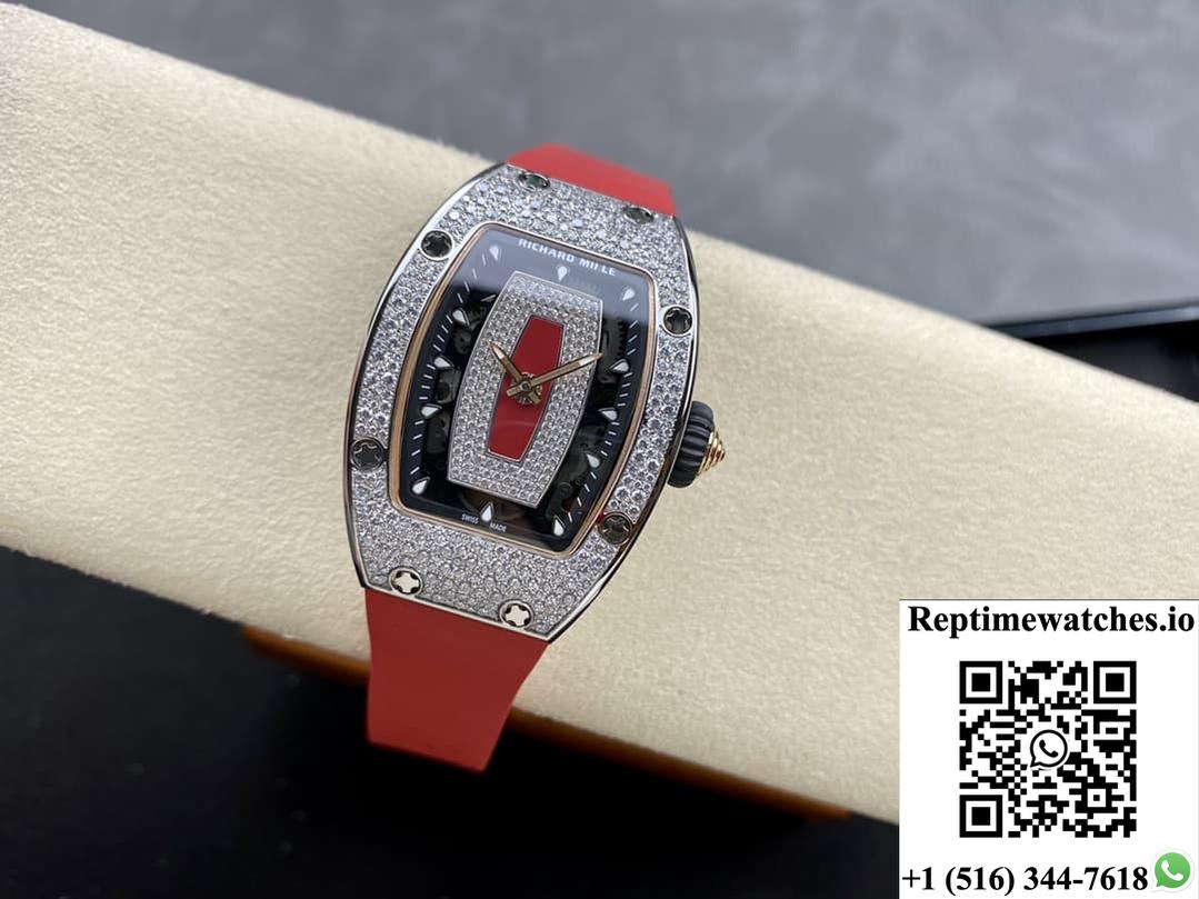 Richard Miller Ladies Rm07-01 Bba Factory Rubber Strap-Rep Time Watches