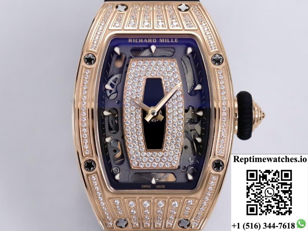 Richard Miller Ladies Rm07-01 Zf Factory Diamond Case-Rep Time Watches