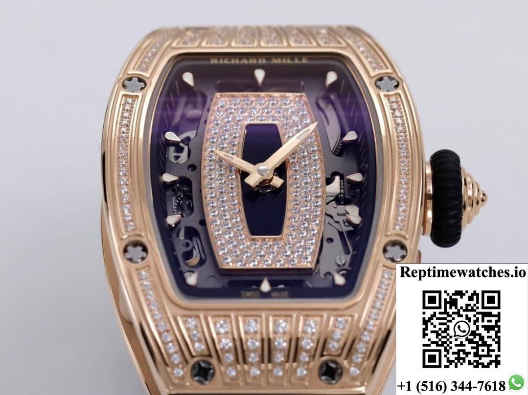 Richard Miller Ladies Rm07-01 Zf Factory Diamond Case-Rep Time Watches