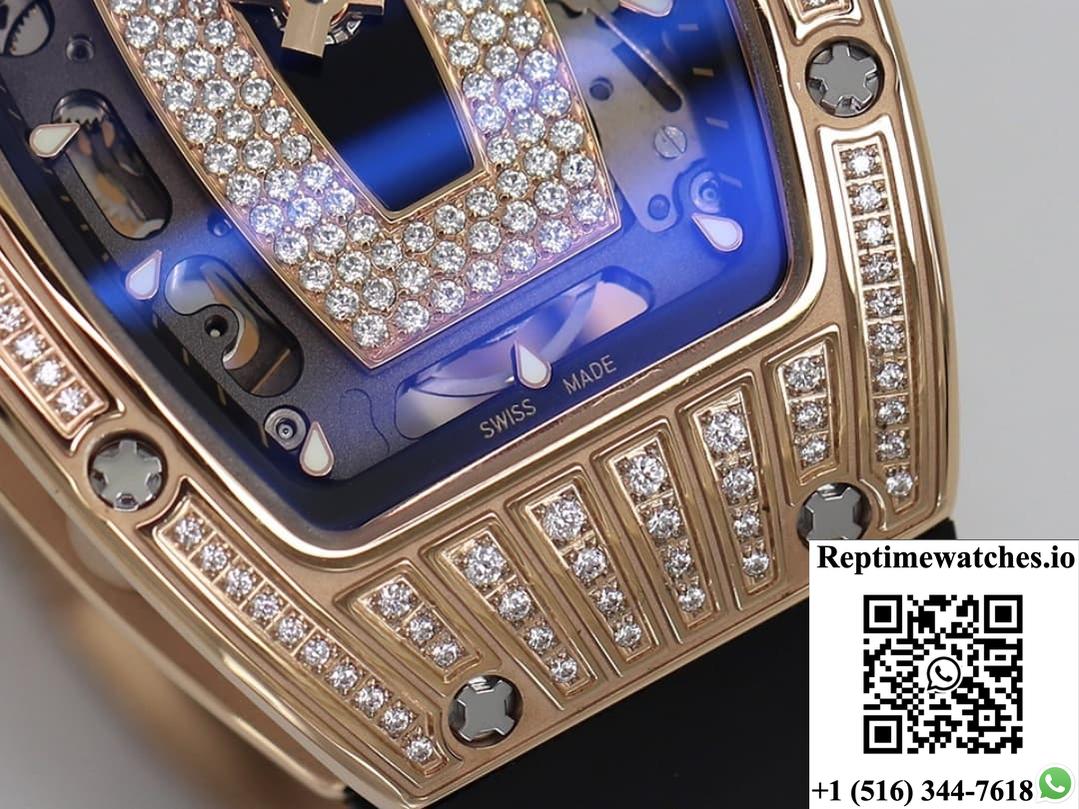 Richard Miller Ladies Rm07-01 Zf Factory Diamond Case-Rep Time Watches