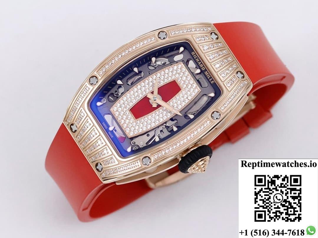 Richard Miller Ladies Rm07-01 Zf Factory Rubber Strap-Rep Time Watches
