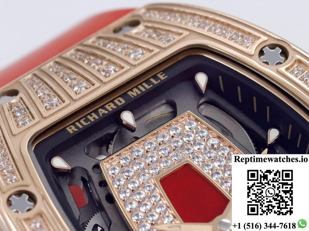 Richard Miller Ladies Rm07-01 Zf Factory Rubber Strap-Rep Time Watches