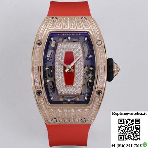 Richard Miller Ladies Rm07-01 Zf Factory Rubber Strap-Rep Time Watches