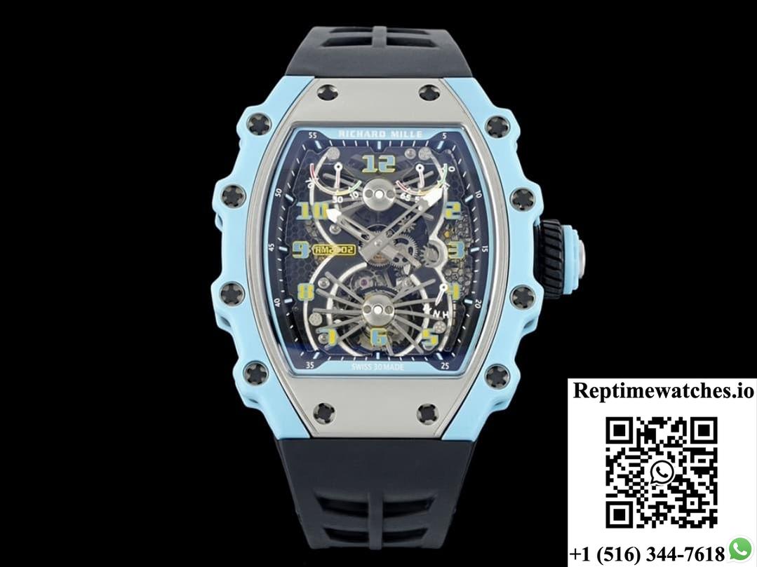 Richard Miller Men’S Rm21-02 Rm Factory Carbon Fiber Case-Rep Time Watches