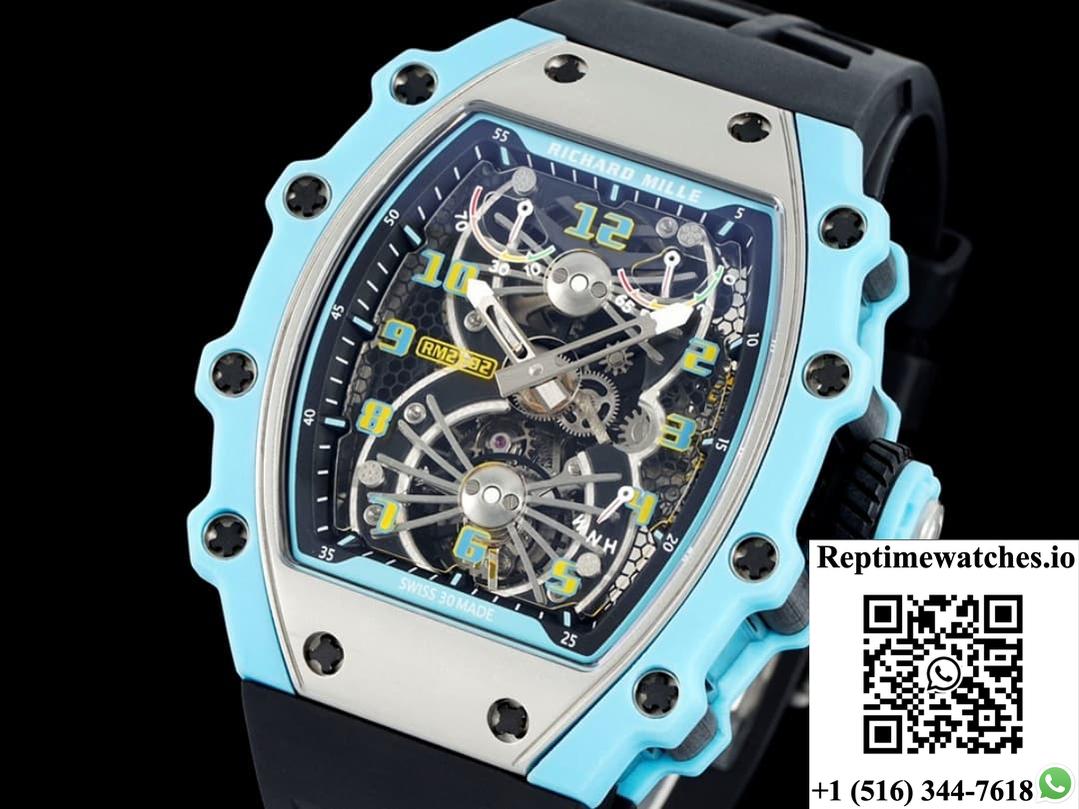 Richard Miller Men’S Rm21-02 Rm Factory Carbon Fiber Case-Rep Time Watches