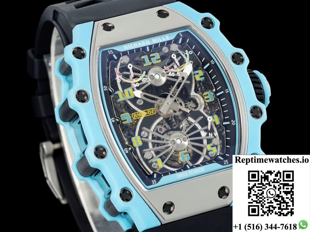 Richard Miller Men’S Rm21-02 Rm Factory Carbon Fiber Case-Rep Time Watches
