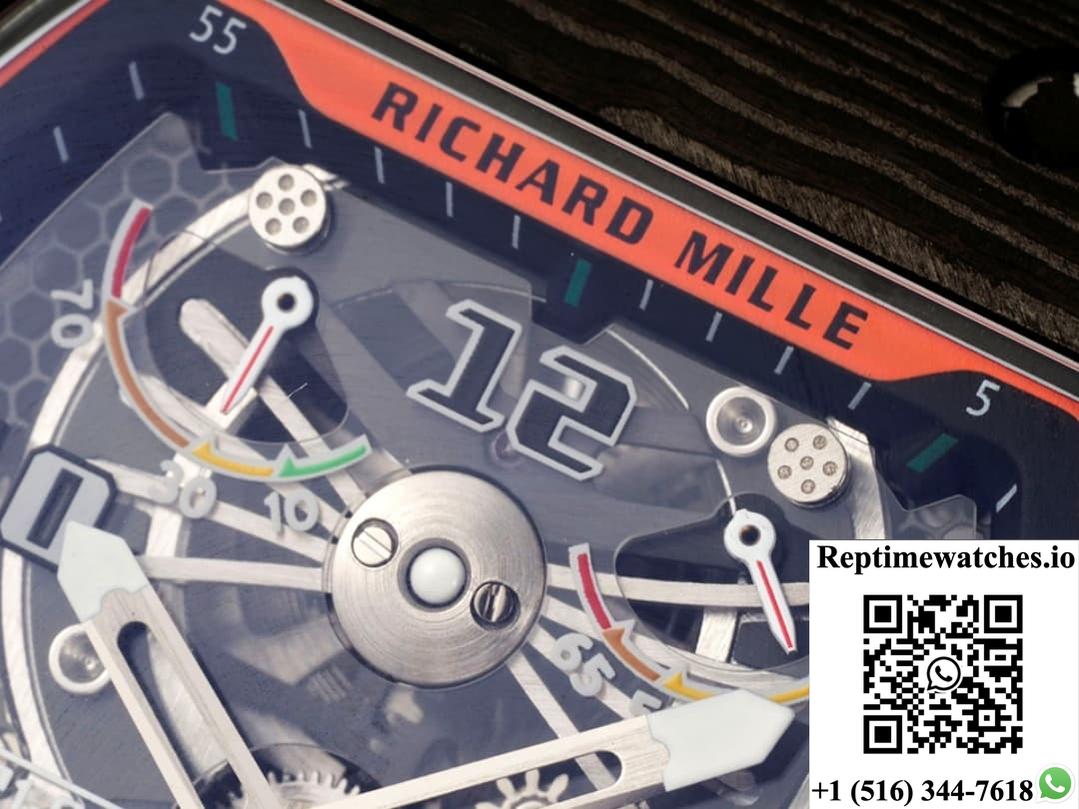 Richard Miller Men’S Rm21-02 Rm Factory Rubber Strap-Rep Time Watches