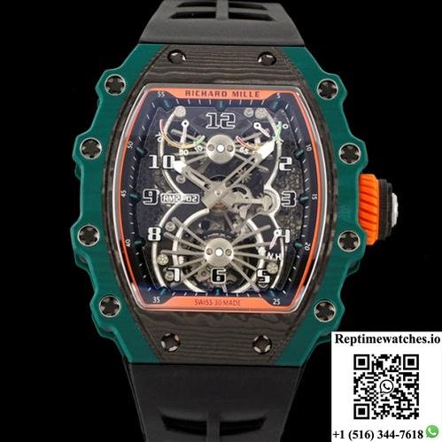 Richard Miller Men’S Rm21-02 Rm Factory Rubber Strap-Rep Time Watches