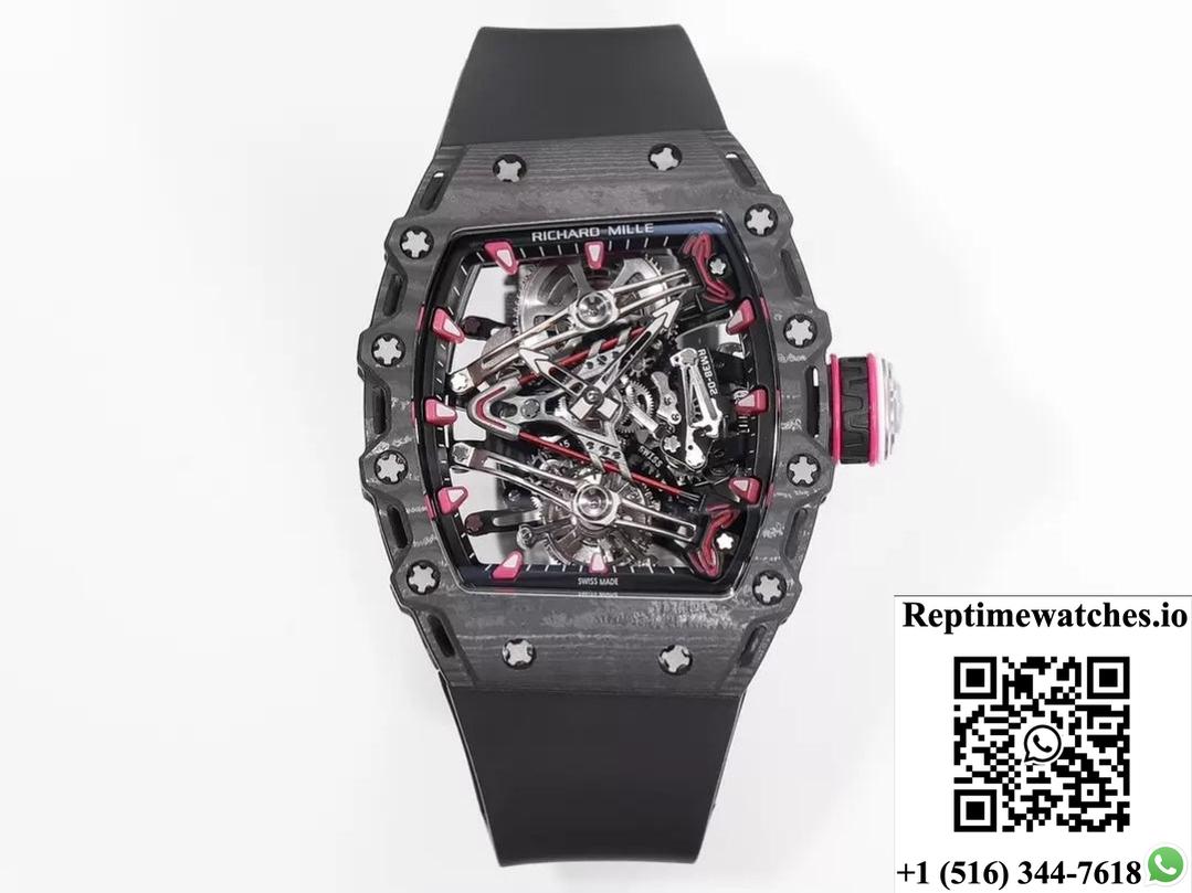 Richard Miller Men’S Rm38-02 Rm Factory Carbon Fiber Case-Rep Time Watches