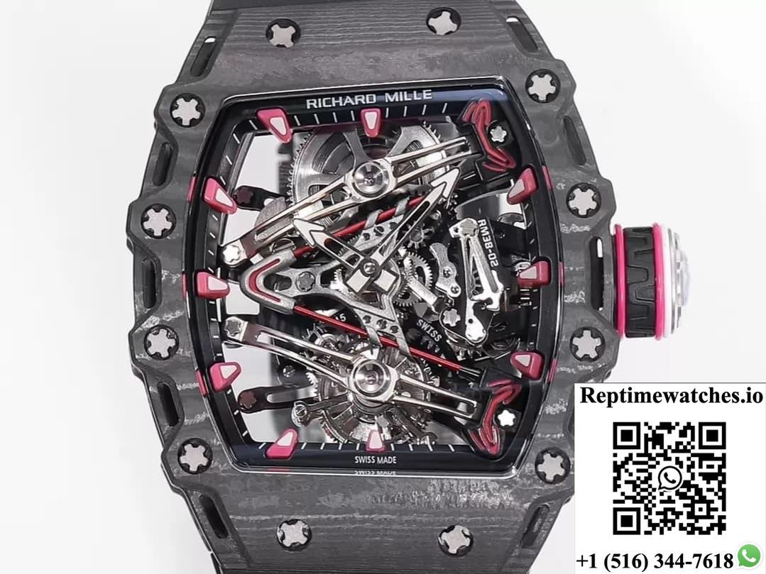 Richard Miller Men’S Rm38-02 Rm Factory Carbon Fiber Case-Rep Time Watches