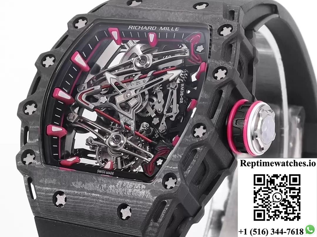 Richard Miller Men’S Rm38-02 Rm Factory Carbon Fiber Case-Rep Time Watches