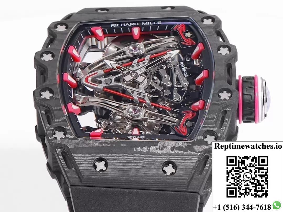 Richard Miller Men’S Rm38-02 Rm Factory Carbon Fiber Case-Rep Time Watches